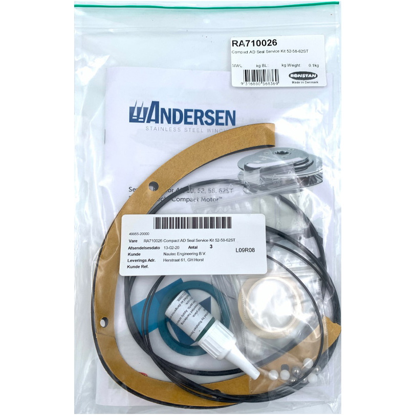 2026 Andersen Compact AD Kit De Servicio De Juntas 52ST A 62ST RA710026